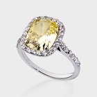 4.0 Carat Oval Cushion Cut CZ Ring cubic zirconia ring