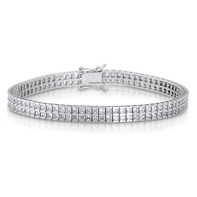 Princess Cut 6.32 Carat, 14K Bracelet