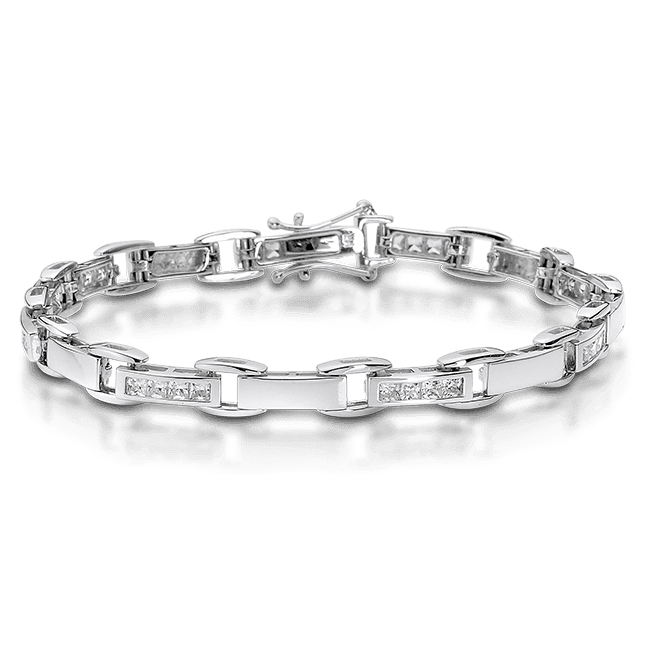 Princess Cut 1.28 Carat, 14K Bracelet