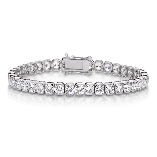 Radiant Square 12.60 Carat, 14K Bracelet