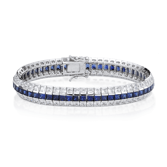 Princess Cut 23.60 Carat, 14K Bracelet