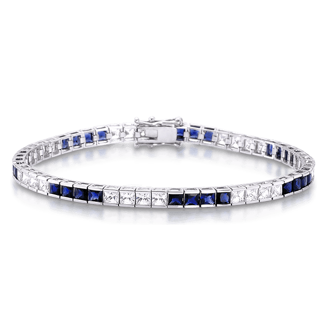 Princess Cut 7.75 Carat, 14K Bracelet