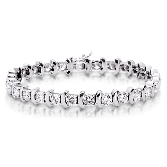 Round 7.0 Carat, 14K Bracelet