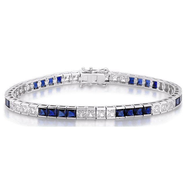 Princess Cut 10.10 Carat, 14K Bracelet