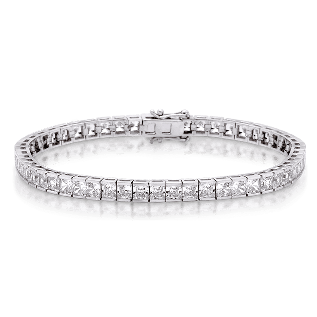 Princess Cut 10.10 Carat, 14K Bracelet