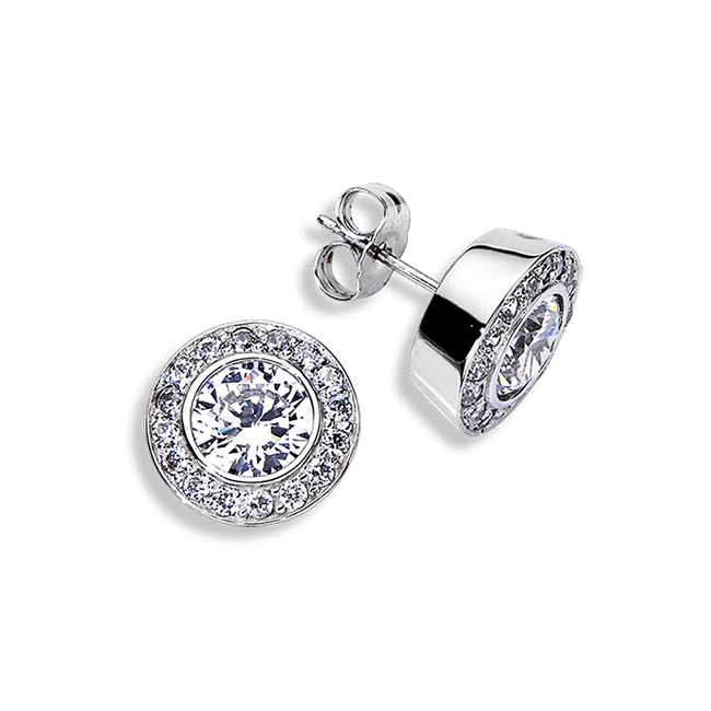 Round 1.0 Carat, 14K Stud Earrings