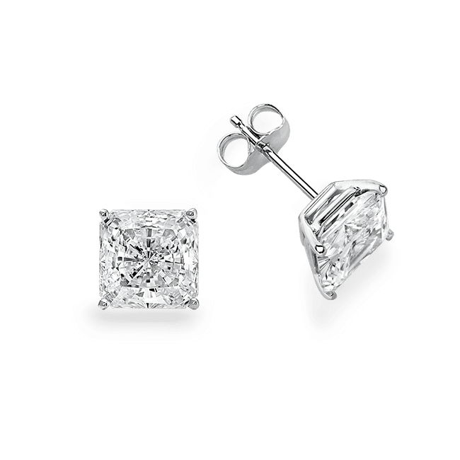 Princess Cut 1.0 CTW, 14K Stud Earrings
