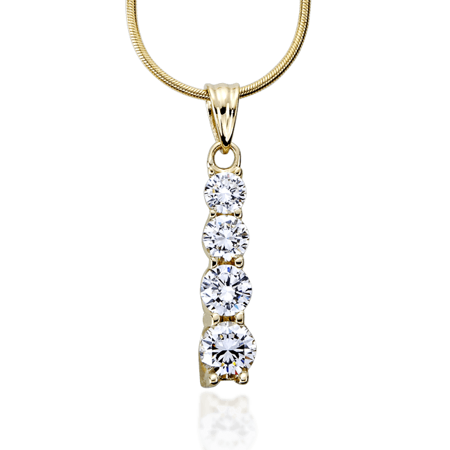 Round 1.68 Carat, 14K Fancy Pendant