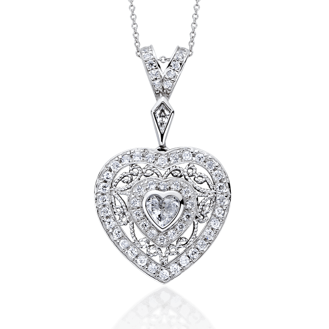 Round 1.50 Carat, 14K Fancy Pendant