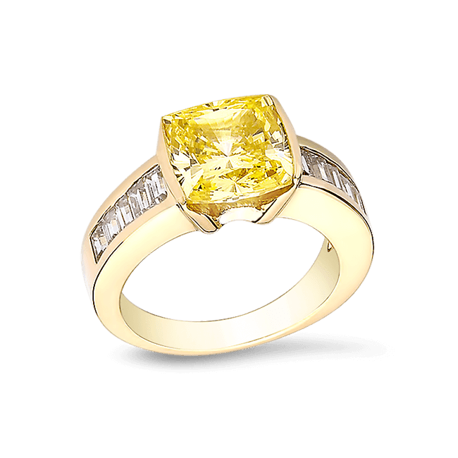 Cushion Cut 3.5 Ct. 14K Ring