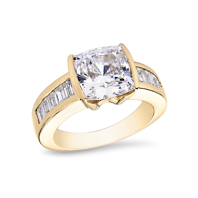 Cushion Cut 3.5 Ct. 14K Ring