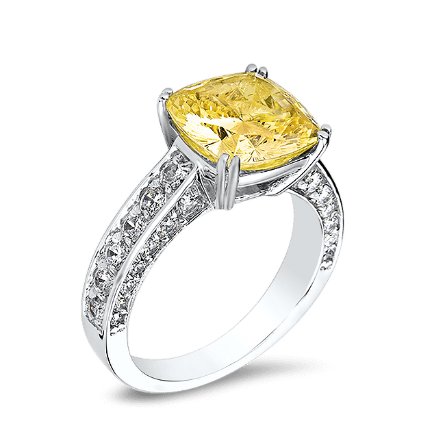 Cushion Cut 4.5 Ct. 14K Ring