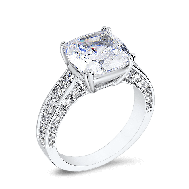 Cushion Cut 4.5 Ct. 14K Ring
