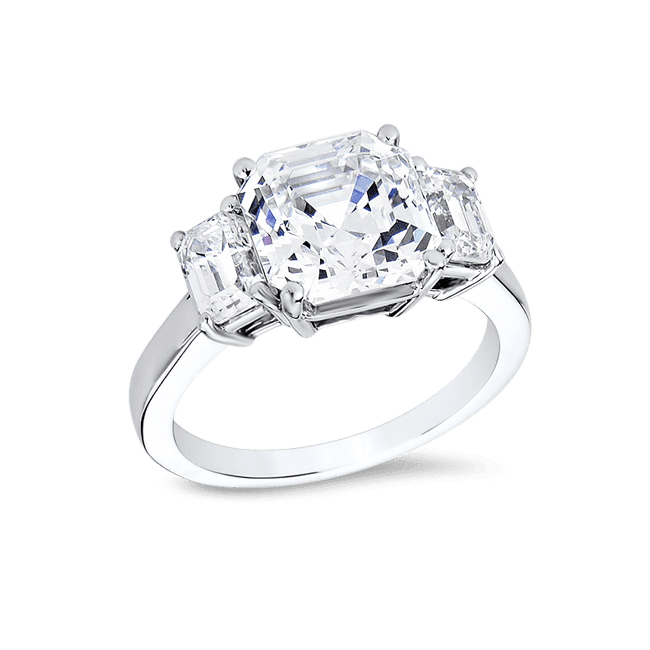 Asscher Cut 3.5 Ct. 14K Ring