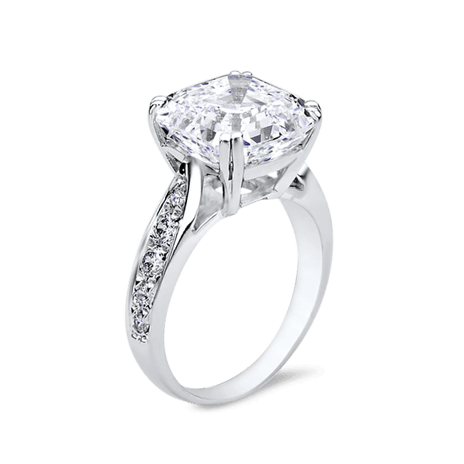 Asscher Cut 8.0 Ct. 14K Ring