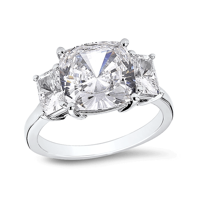 Cushion Cut 4.5 Ct. 14K Ring