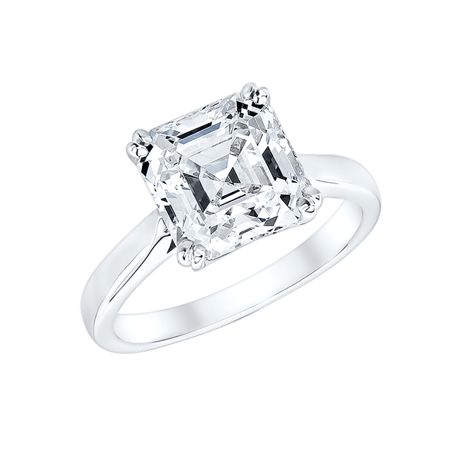 Asscher Cut 3.5 Ct. 14K Ring