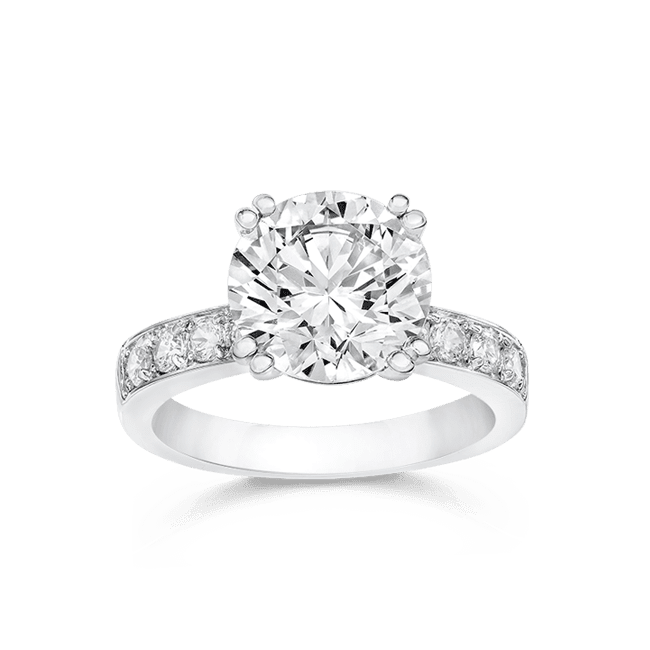 Round 4.0 Ct. 14K Ring