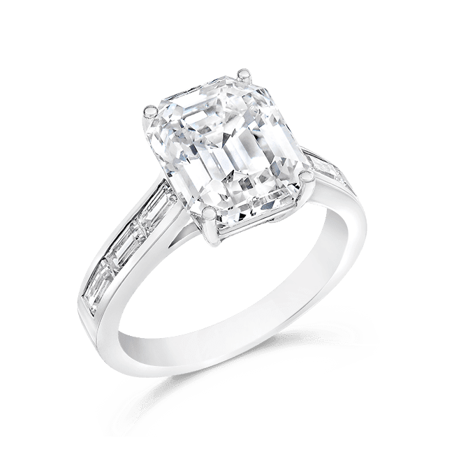 Emerald Cut 3.0 Ct. 14K Ring