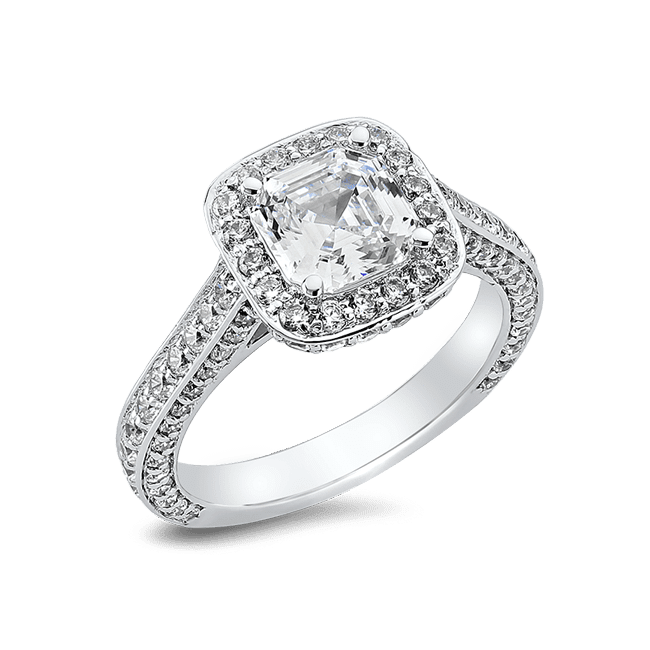 Asscher Cut 1.50 Ct. 14K Ring