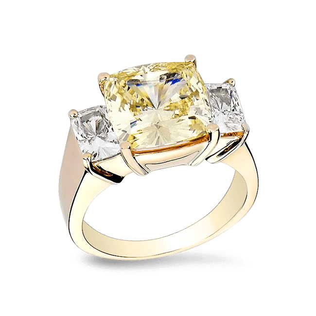 Cushion Cut 4.5 Ct. 14K Ring