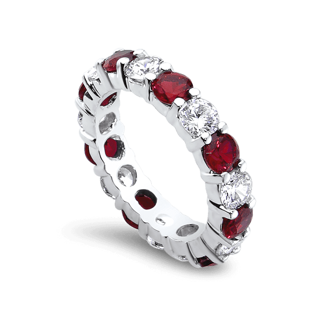 Round 4.25 Carat, 14K Wedding Band