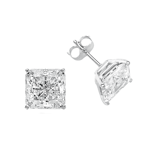 Princess Cut 4.0 CTW, 14K Stud Earrings