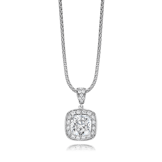 Cushion Cut 3.50 Carat, 14K Fancy Pendant