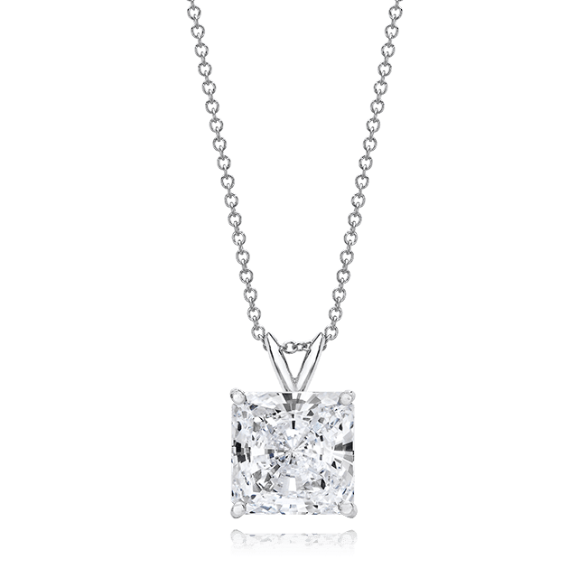 Princess Cut 5.0 Carat, 14K Classic Pendant
