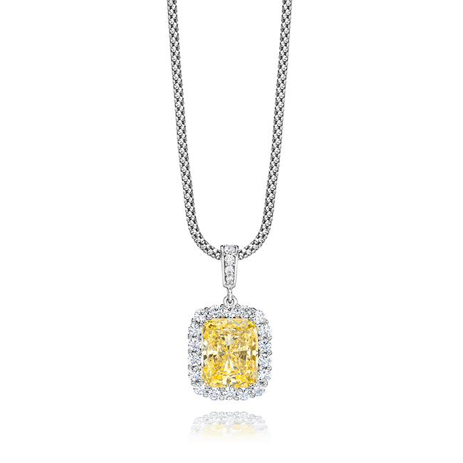 Radiant Cut 3.50 Carat, 14K Fancy Pendant