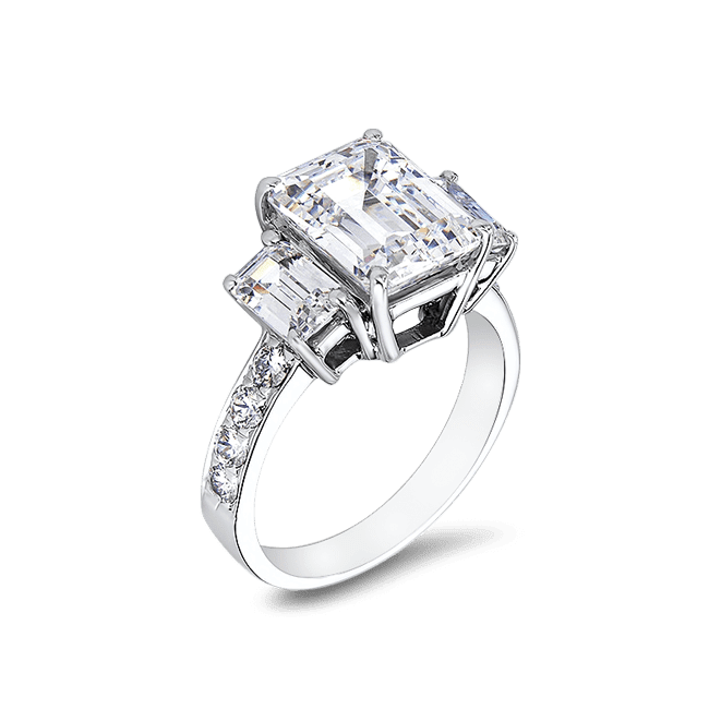 Emerald Cut 3.0 Ct. 14K Ring