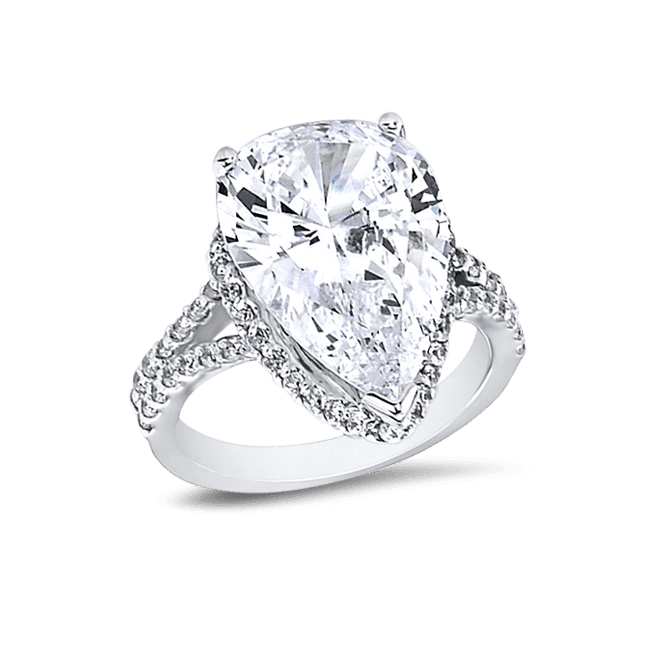 Pear Shape 10.0 Ct. 14K Ring