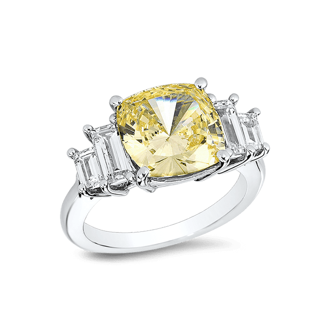 Cushion Cut 4.5 Ct. 14K Ring