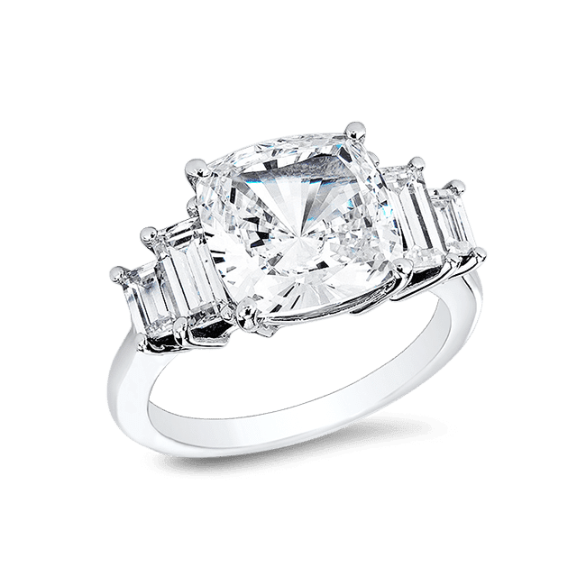 Cushion Cut 4.5 Ct. 14K Ring