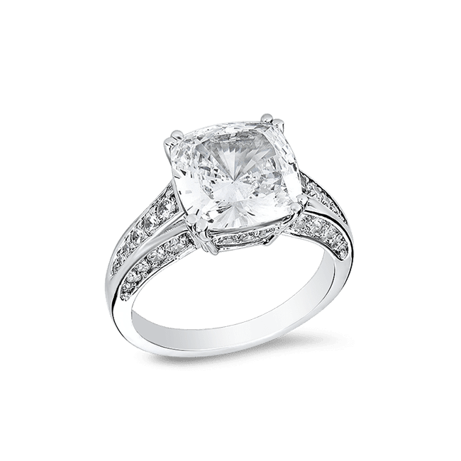 Cushion Cut 4.5 Ct. 14K Ring