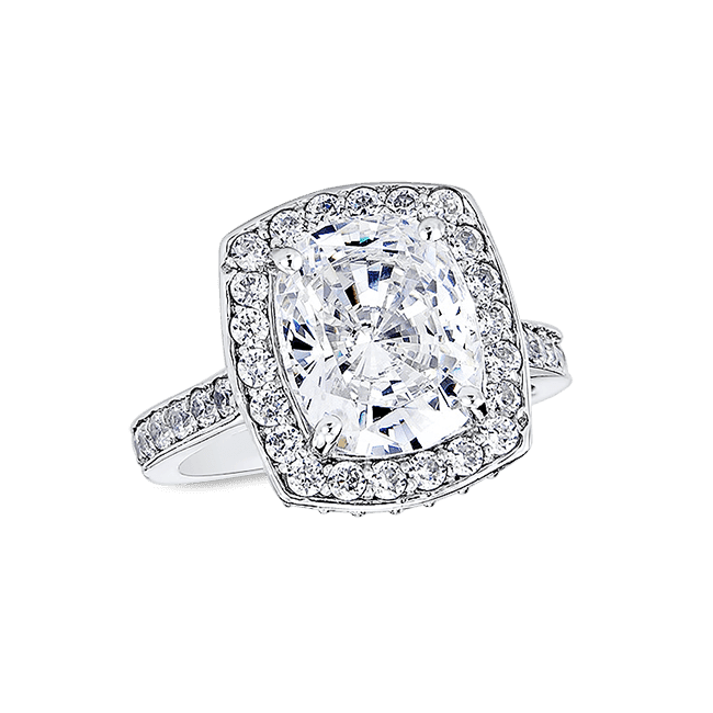 Oval Cushion 3.5 Ct. 14K Ring