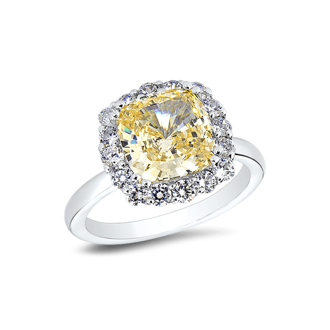 Cushion Cut 3.5 Ct. 14K Ring