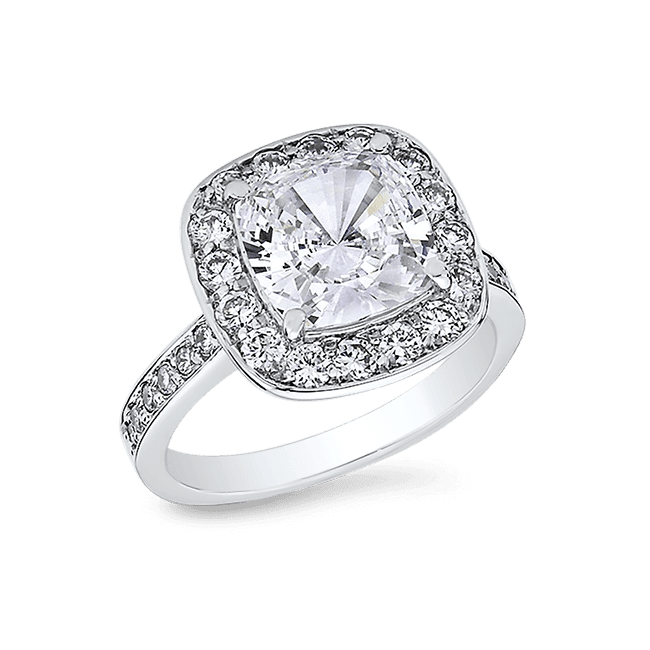 Cushion Cut 3.5 Ct. 14K Ring