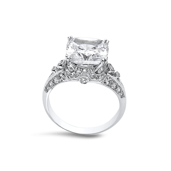 Cushion Cut 4.5 Ct. 14K Ring