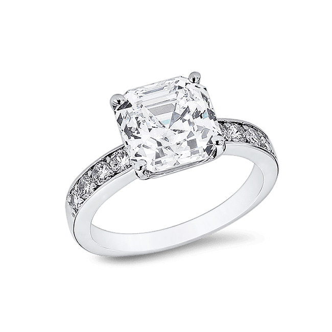 Asscher Cut 3.5 Ct. 14K Ring