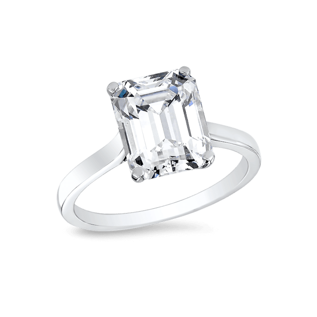 Emerald Cut 3.0 Ct. 14K Ring