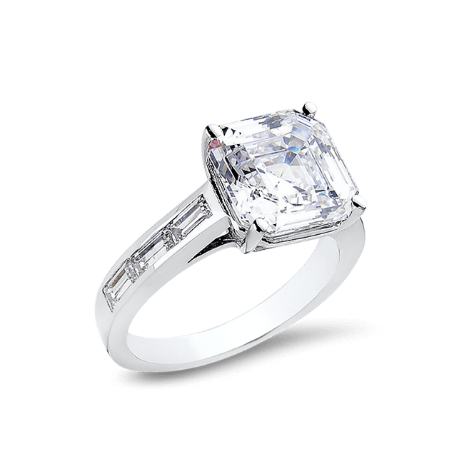Asscher Cut 5.0 Ct. 14K Ring