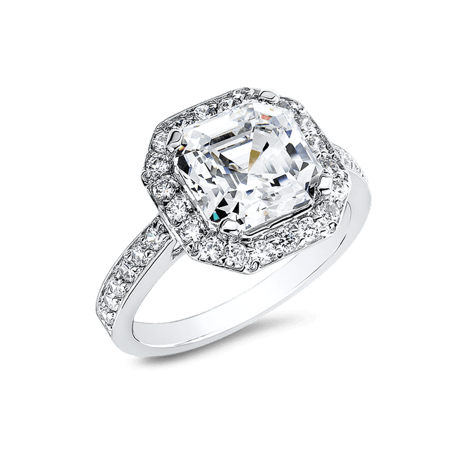 Asscher Cut 3.5 Ct. 14K Ring