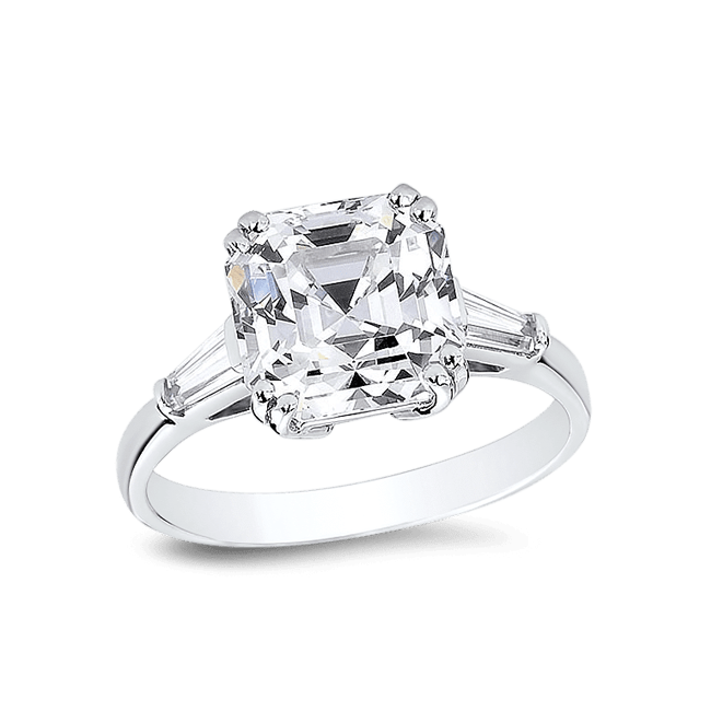 Asscher Cut 3.0 Ct. 14K Ring