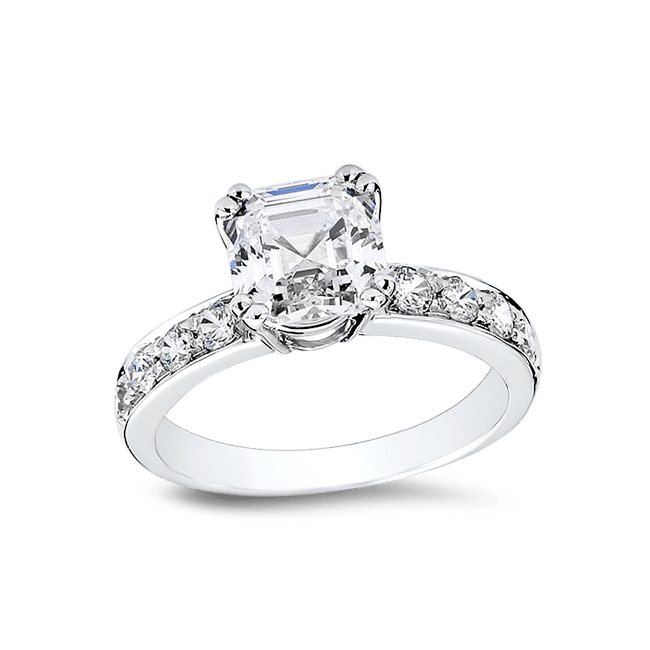 Asscher Cut 1.5 Ct. 14K Ring