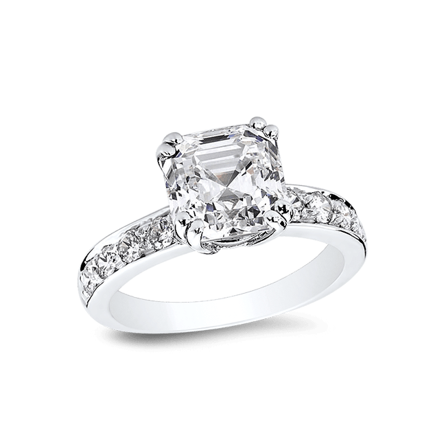 Asscher Cut 2.5 Ct. 14K Ring
