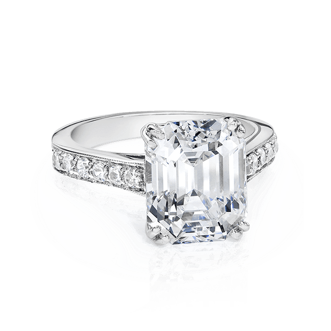 Emerald Cut 3.5 Ct. 14K Ring