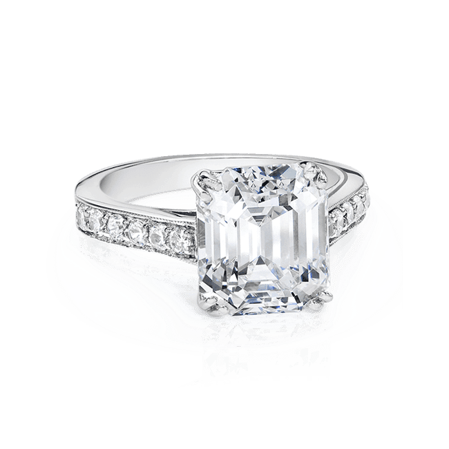 Emerald Cut 3.0 Ct. 14K Ring