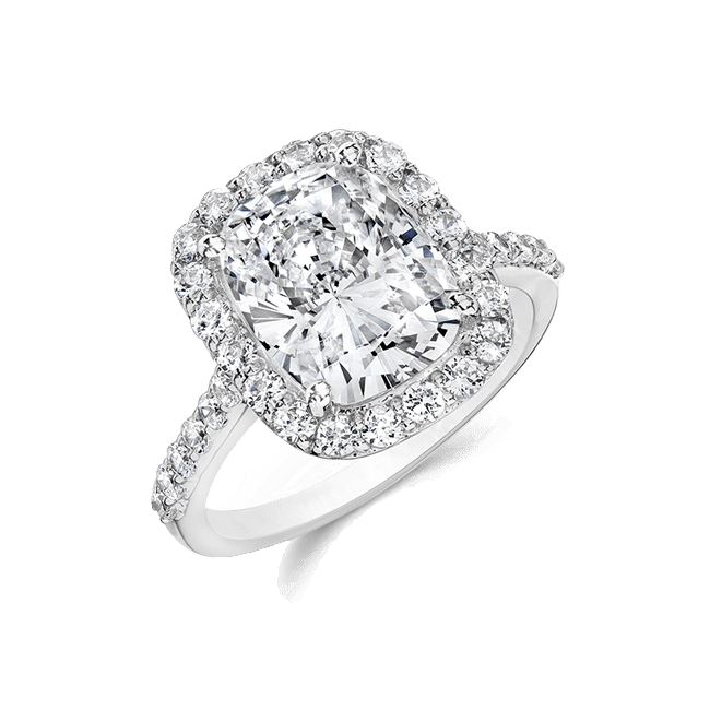 Oval Cushion 4.0 Ct. 14K Ring