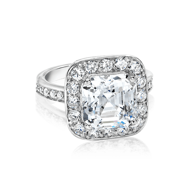 Asscher Cut 2.5 Ct. 14K Ring
